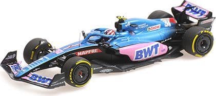 Minichamps MIN 417 220331 BWT Alpine F1 Team A522 Esteban Ocon Australian GP 2022 1/43 Scale