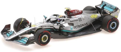 Minichamps MIN 417 221044 Mercedes AMG Petronas F1 W13 E Performance L. Hamilton 3rd British GP 2022