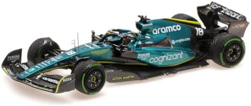 Minichamps MIN 417 221718 Aston Martin Aramco Cognizant F1 AMR22 Lance Stroll Singapore GP 2022 1/43
