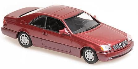 Minichamps MIN 940 032601 Mercedes Benz 600 SEC Coupe 1992 Red Metallic 1/43 Scale