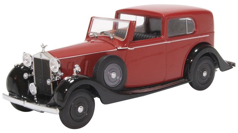 Diecast Model Cars Rolls Royce Phantom 1/43 Oxford III Sedanca De Ville Mulliner Dunkelrot Schwarz Rhd 1