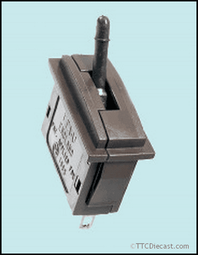 Peco PL-26B Passing Contact Switch, Black Lever