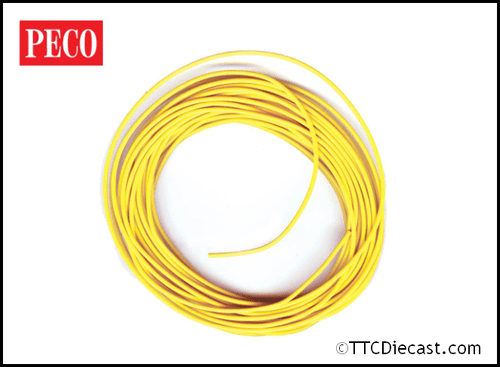Peco PL-38 Y Electrical Wire, Yellow, 3 amp, 16 strand