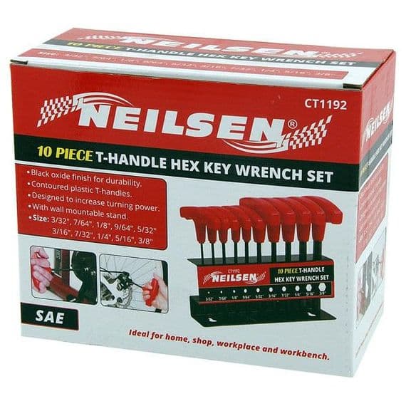 10 Piece THandle Hex Key Set Imperial
