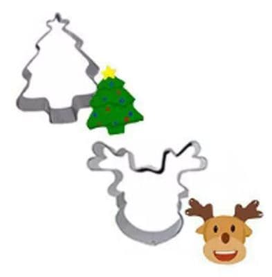 2 x Christmas Cookie Cutters -Tree & Reindeer