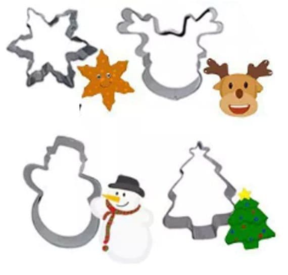 4 x Christmas Cookie Cutters