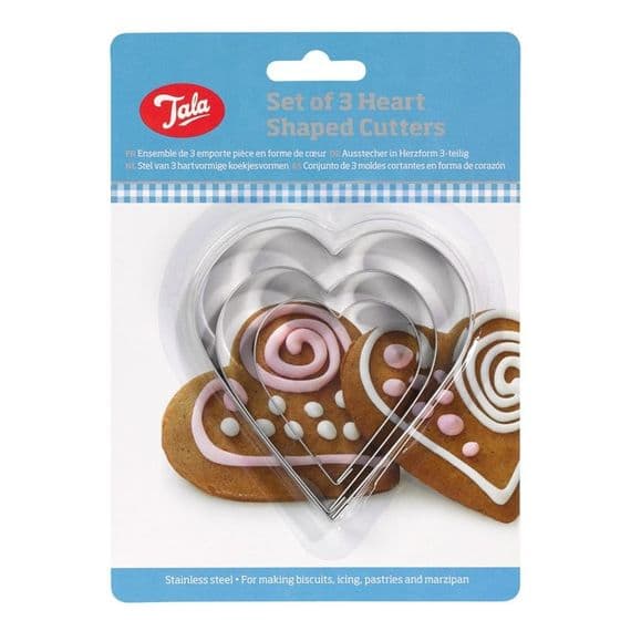 Biscuit Cutters - Heart Shape - 3 Pce