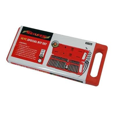 Driver Bit Set  Hex Spline and Star 40 piece