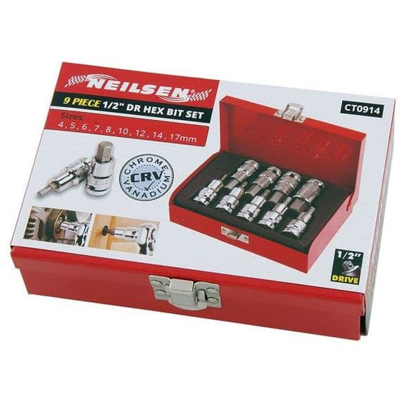 Hex Bit Socket Set - 10 Piece - 1/2in. Drive