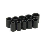 Socket Set 1/2 inch drive 10 Pce for impact guns + high torque air tools