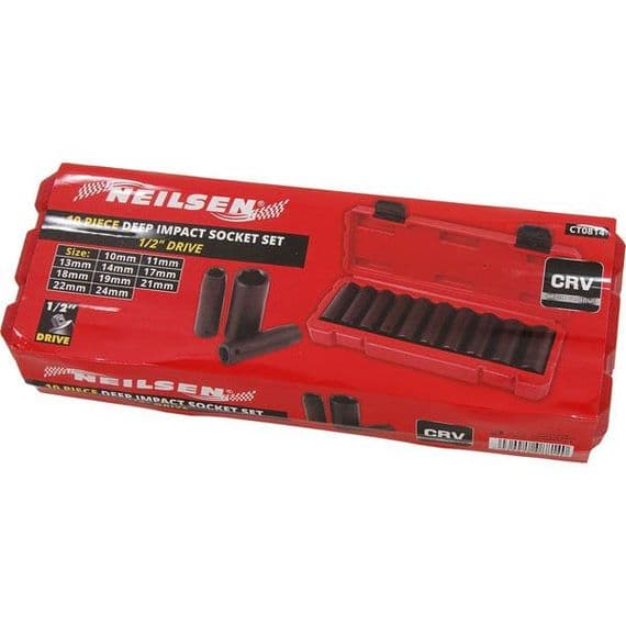 Socket Set - 1/2in. Dr -  Deep -  Impact -  11 Pce