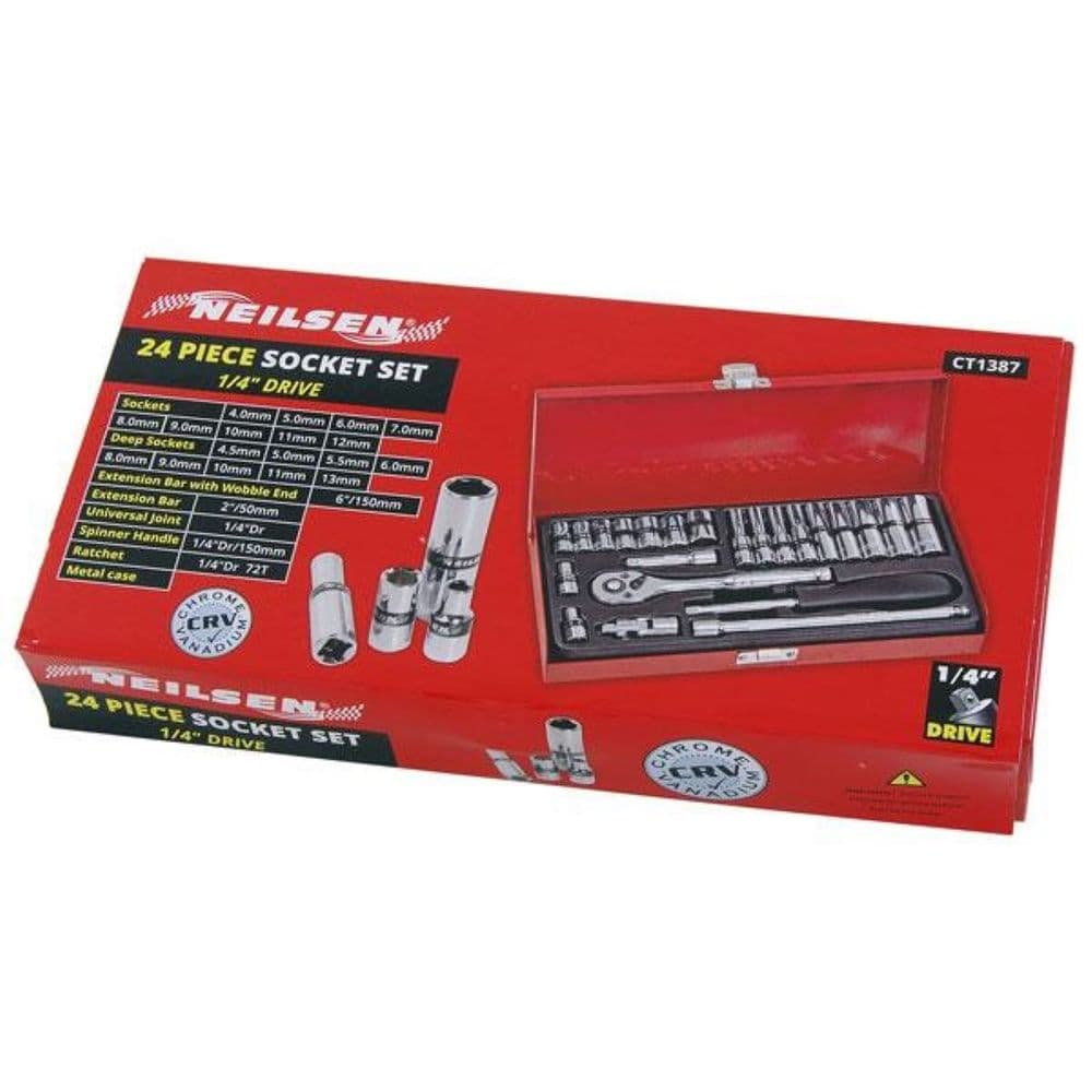 Socket Set 1/4 inch Drive 24 Piece