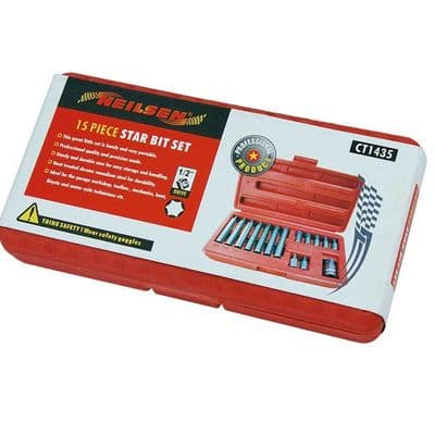 Star Bit Set - 15pc 1/2 inch Drive