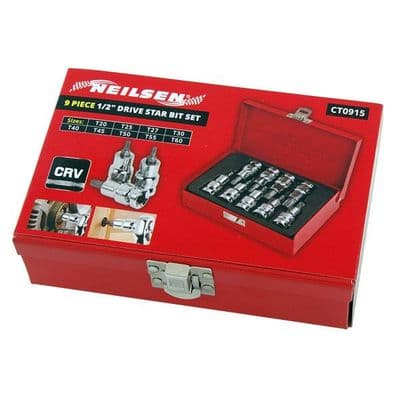 Star Bit Socket  Set - 10 Piece - 1/2in. Drive