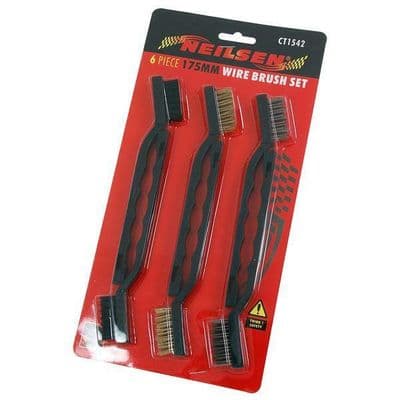Wire Brush Set - 175mm 6pcs