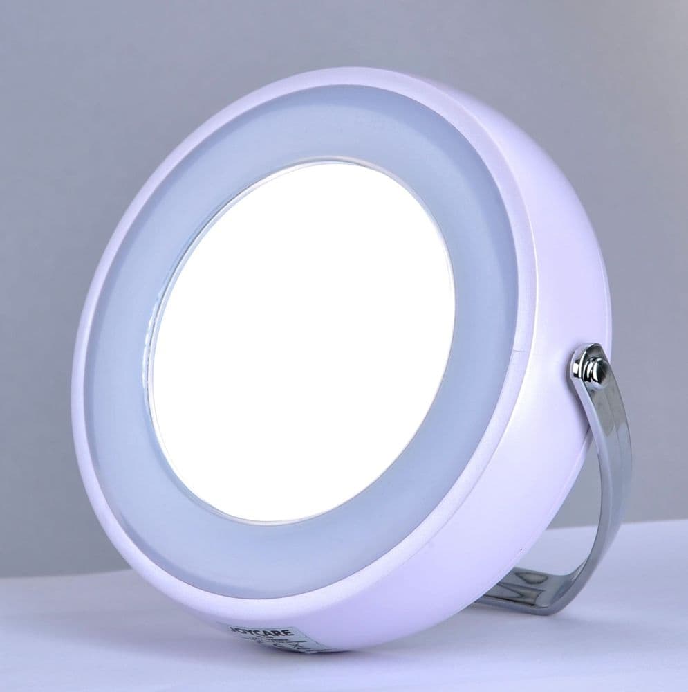 Touch Beauty LED Light Up Double Sided Travel Mirror with Normal & 5x