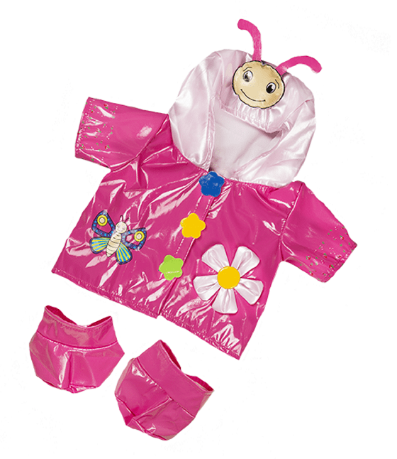 Pink Butterfly Raincoat with Boots