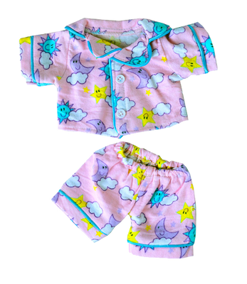 Pink Flannel Moon and Stars PJs - 8