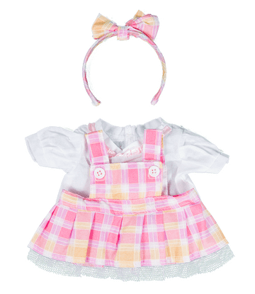 Pink Pinafore Dress - 8"