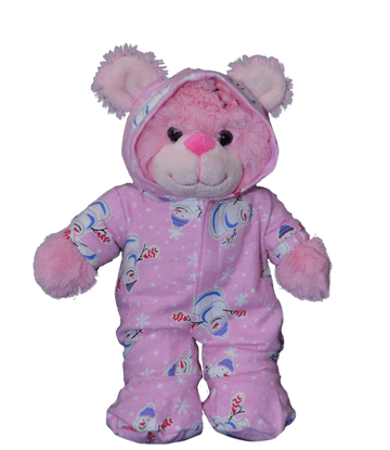 Pink Snowman Onesie - 8" bears