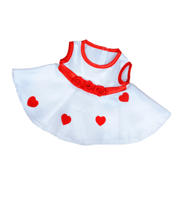 Red and White Roses Dress - 8