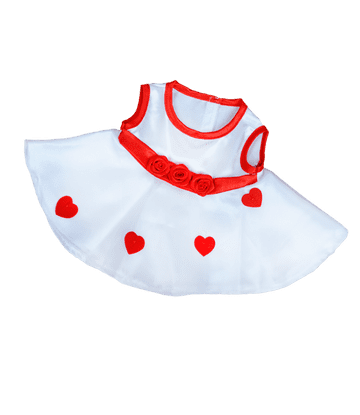 Red and White Roses Dress - 8"