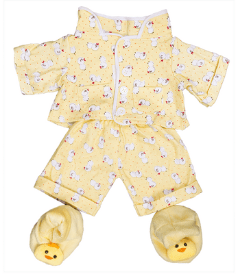 Soft Yellow 'Chicken' Pyjamas with slippers