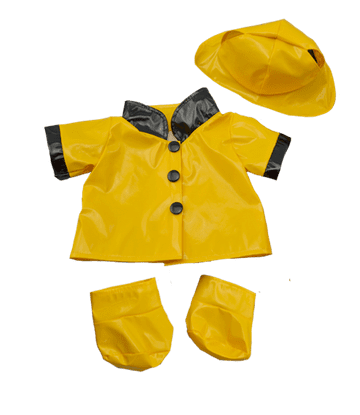 Yellow Raincoat with Boots and Hat