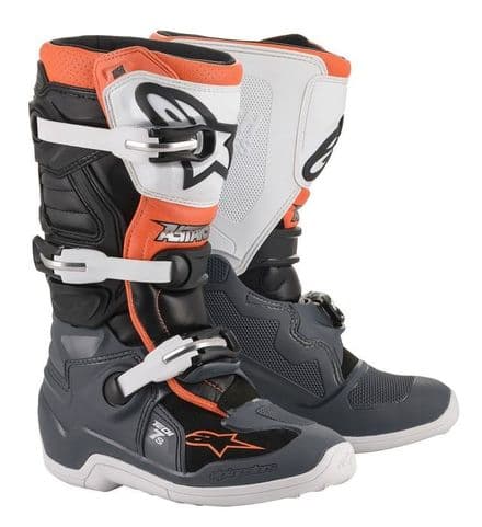 Alpinestars Tech 7s Youth Black Orange White Blue