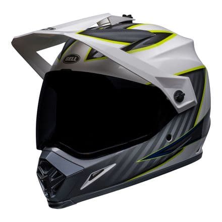 Bell MX 2022 MX-9 Adventure Mips Adult Helmet (Dalton White/Hi-Viz Yellow)