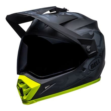 Bell MX 2022 MX-9 Adventure Mips Adult Helmet (Stealth Camo Matte Black/Hi-Viz)
