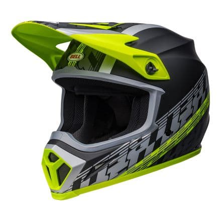 Bell MX 2022 MX-9 Mips Adult Helmet (Offset Matte Black/Hi-Viz Yellow)
