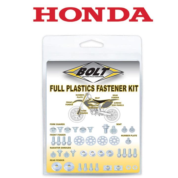 Bolt Plastic Fastener Kit CRF250 04-05, CRF250X & CRF450X 04-09