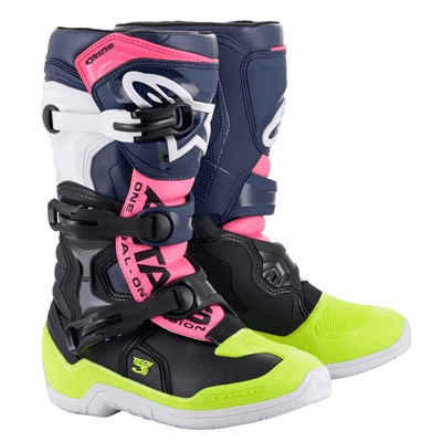 Tech 3S Youth Black Blue Pink Flo