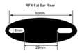 Universal Fat Bar handlebar riser kit Black or Silver