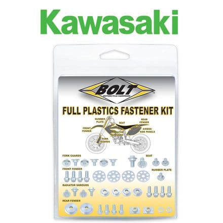 works version BOLT KAWASAKI FULL PLASTIC FASTENER KIT 03-07 KX125 KX250, 04-11 KX250F KX450F