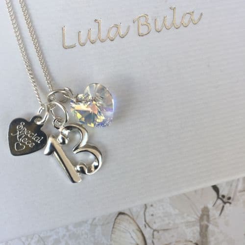 13th birthday silver jewellery gift for a niece