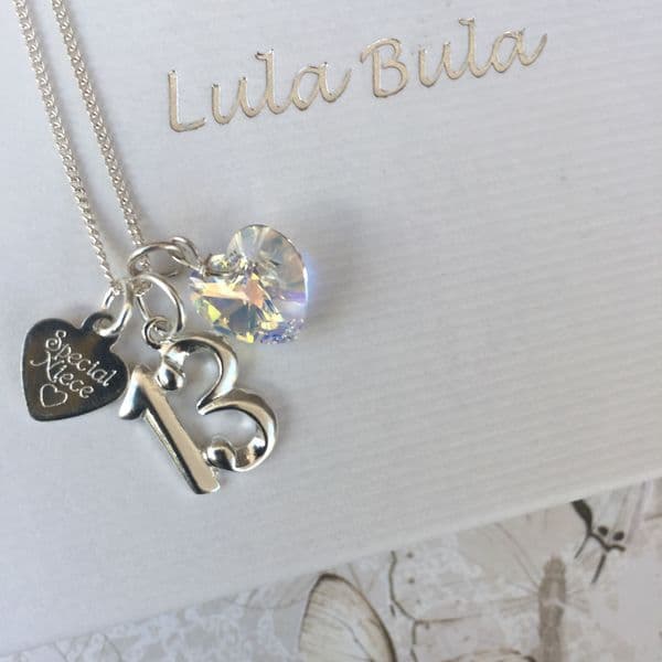 13th birthday silver jewellery gift for a niece