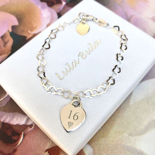 16th birthday gift bracelet - FREE ENGRAVING