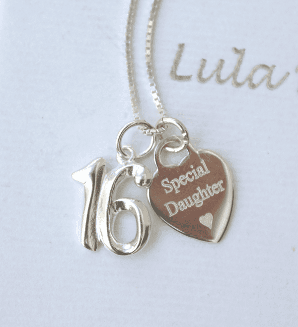 16th birthday silver jewellery gift for a daughter - FREE ENGRAVING