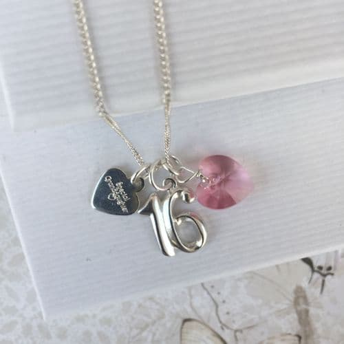 16th birthday silver jewellery gift for a granddaughter