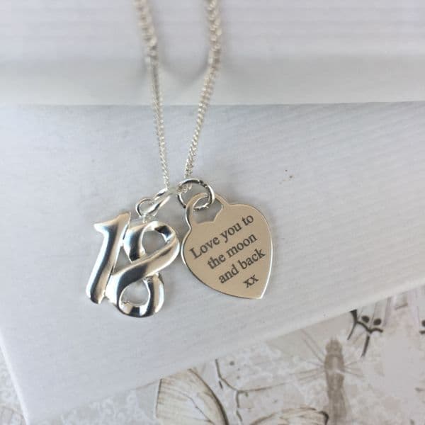 18th birthday gift necklace - FREE ENGRAVING