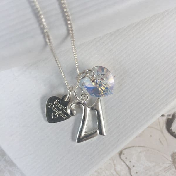 21st birthday necklace - FREE ENGRAVING