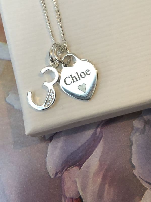 3rd birthday jewellery gift - FREE ENGRAVING