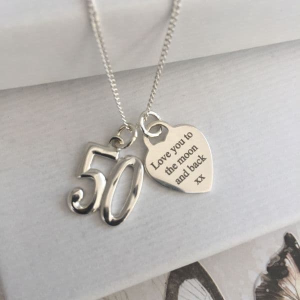 50th birthday gift for a daughter - FREE ENGRAVING