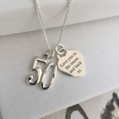 50th birthday gift for a sister - FREE ENGRAVING