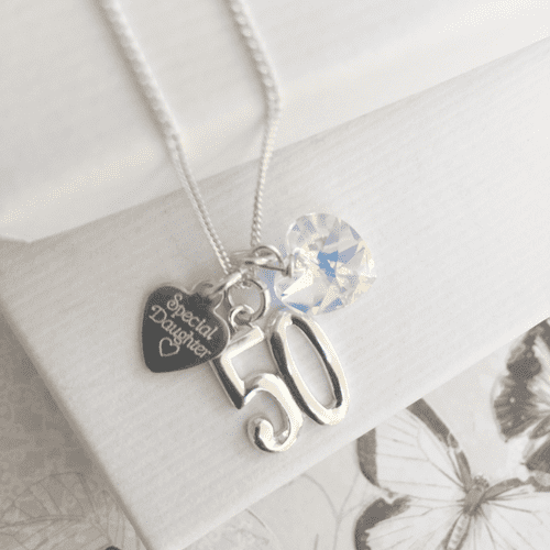 50th birthday gift necklace