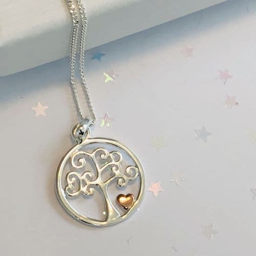 70th birthday gift - silver tree of life necklace