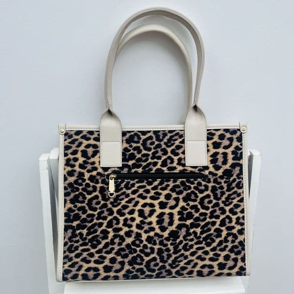 Animal print tote bag