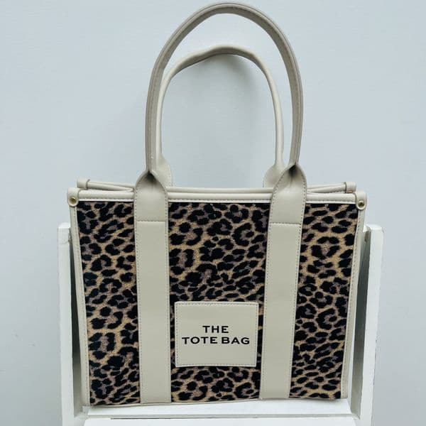 Animal print tote bag